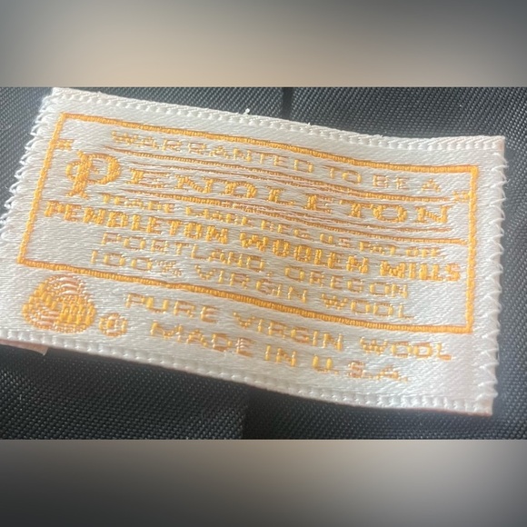 Pendleton vintage black and white plaid 100% pure virgin wool Blazer, size 10 - Picture 2 of 9